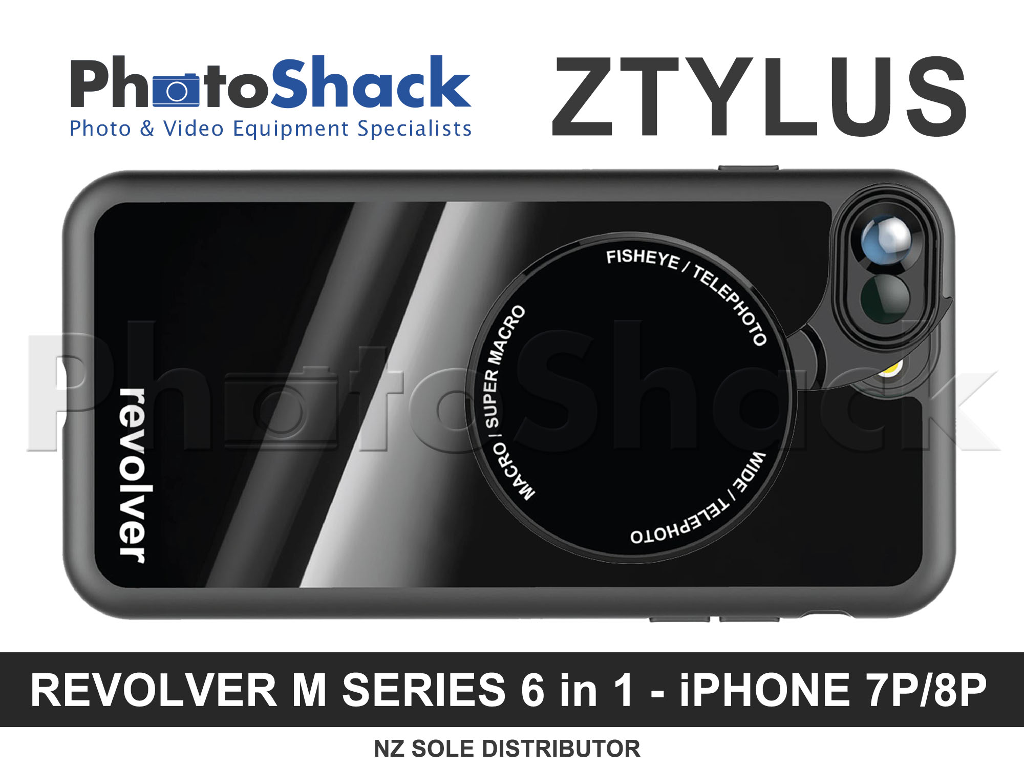 Ztylus Magnetic 6 in 1 Revolver Lens Kit for iPhone 7+/8+